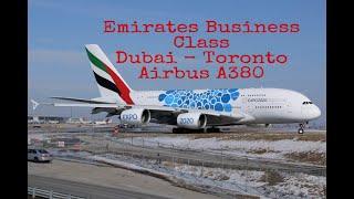 Emirates Business Class, EK241 Dubai to Toronto (DXB - YYZ), Airbus A380