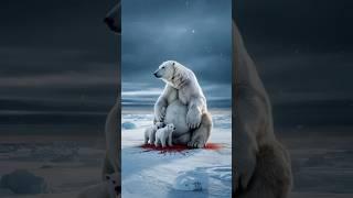 Pregnant Polar Bear and Her Cubs Saved by Brave Old Man #animalrescue #arcticadventure