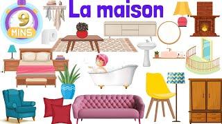 Apprendre le vocabulaire de la maison  en français.