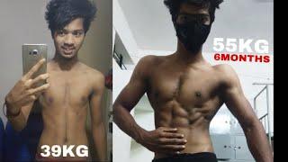 My Natural 6 Months Gym Transformation | skinny to fit | mass gain | @codesanjayy