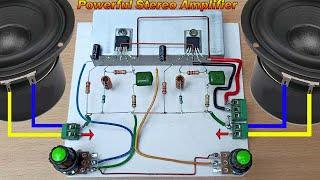 Stereo Powerful Heavy Bass Amplifier // How to Make a Stereo Amplifier Using TDA2030 IC - Simple