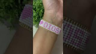 TUTORIAL  Cómo hacer pulseras en telar con mostacillas. #pulseras #love #telar