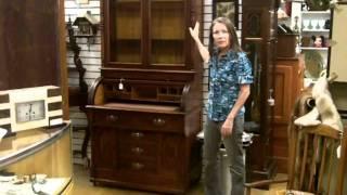 Antique cylinder desk at Gannon's Antiques & Art.