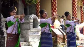 THAI CULTURAL DANCE..Wat Phrathat Doi Suthep Rajvoravihara Temple, Chiang Mai, Thailand.