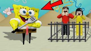 Yuta, Mio Dan Baby Celine Kabur Dari Penjara Spongebob || ROBLOX