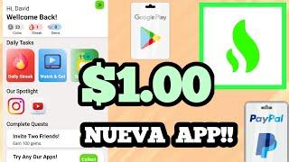 NUEVA APP!!  [EarnZy] Aplicación Para GANAR DINERO a PAYPAL y Tarjetas Google Play 