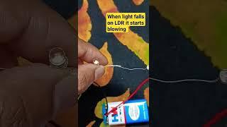 ldr working when light falls on top surface #ldr #science #scienceproject #luminary #sciencehacks