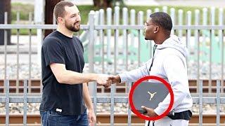 Giving Air Jordan's To Strangers