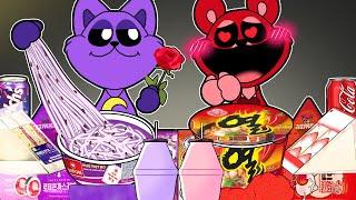 Convenience Store PURPLE RED Mukbang - Catnap vs Bobby Bearhug | POPPY PLAYTIME Animation | ASMR