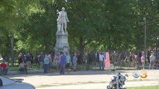 Group Gathers At South Philly Christopher Columbus Statue In Support Of Police Capt. Lou Campione