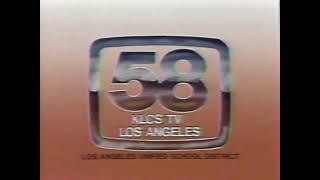 KLCS TV Channel 58 Los Angeles ID 1988