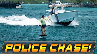 POLICE CHASE DOWN EFOIL RIDER AT HAULOVER INLET !! | WAVY BOATS