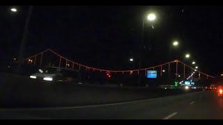 Kyiv Bridges - Scenic Night Drive 4k - Dark Screen - September 2020