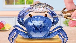 FISHING WITH SUNNY  Satisfying Delicious Miniature Grilled Fish Crab Salt Recipe  Sunny Tiny Food