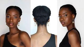 5 MINUTES SIMPLE ELEGANT 4C NATURAL HAIRSTYLE FOR SHORT MEDIUM LONG HAIR