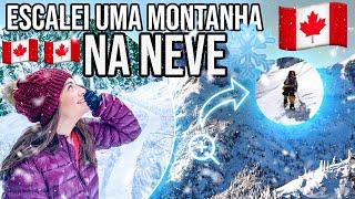 Escalei uma montanha DE NEVE no CANADA!