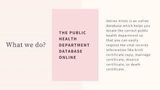 State Office of Vital Records - Online Vitals