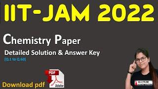 IIT JAM 2022 Chemistry Paper Solution II Complete 60 Question in One Shot II #IITJAM2022CHEMISTRY