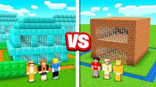 Prisão de Rico do Kass vs Prisão de Pobre do KR no Minecraft!