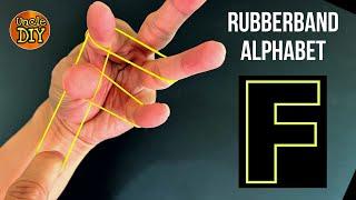 How to make a Rubber band alphabet F by Uncle DIY rubber band trick tutorial