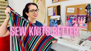 3 Tips for Sewing Better with Knits + Helpful Hints