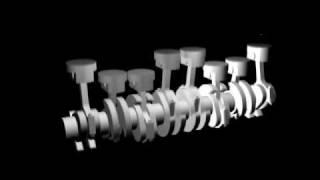 Straight 8 engine animation