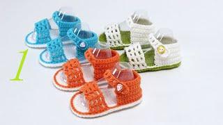 How to Crochet Baby Shoes: Pierced Baby Shoes 1/2