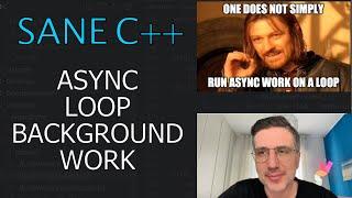 Implement background work in SC::Async event loop. Sane C++ Libraries [ep.16]