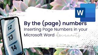 Thrive Top Tip - inserting page numbers into a Microsoft Word document