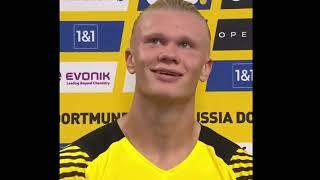 Erling..! Erliiiiing..! Fans Cheer "Erling" During His Interview | Haaland funny interview