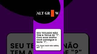 CONHECIA ESSE ATALHO? #informatica