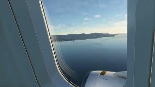 Landing at Koh Samui Thailand - Airbus A320 [Engine View]