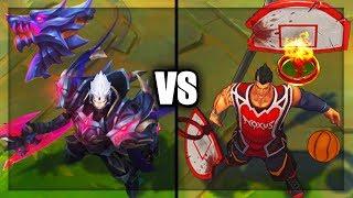 God King Darius vs Dunkmaster Darius Legendary Skins Comparison (League of Legends)