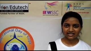 Vandana, student of Orion Edutech