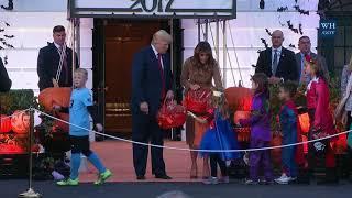 President Trump and the First Lady Participate in Halloween at the White House