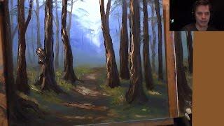 Wooded Landscape - Full Beginners Painting