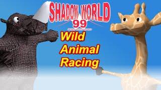 Cursetyl (Rhino) vs Milk Ape (Giraffe) - Wild Animal Racing - Shadow World 99