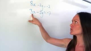 The Maths Prof: Solve Simultaneous Equations part 1 (by elimination)