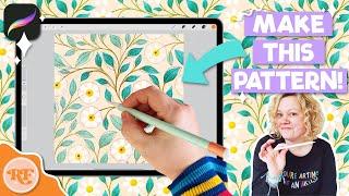 Trailing Floral Pattern Tutorial for Procreate + FREE Template