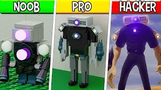 LEGO Projector Man : Noob, Pro, HACKER! / (Skibidi Toilet)