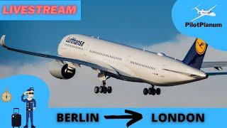 A320 FLIGHT // BERLIN TO LONDON // FHD FULL FLIGHT // CHILL & RELAX  MUSIC