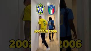 COMPARANDO PLANTILLAS (BRASIL 2002 vs ITALIA 2006) ️ #footballfunny #seleçãobrasileira #worldcup