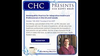 Homeopathic Practice for Integrative Healthcare Professionals in the US and CA with Ann McKay CCH