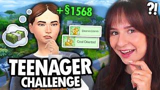 I tried a RAGS TO RICHES with a TEENAGER in The Sims 4