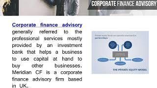 Meridian CF is corporate Finance Advisory firm