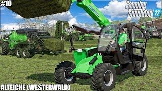 MOWING GRASS and BALING BIG SQUARE BALES W/ DEUTZ FAHR│ALTEICHE (Westerwald)│FS 22│10