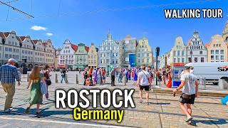 Germany, Rostock - Summer Walk in 4K from HBF to Inner City | Walking Tour