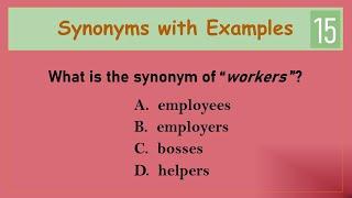 English Vocabulary Practice Test | Synonyms with Examples 15 | Test Your English Vocabulary Skills