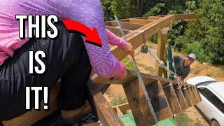 The FINAL STEP Before Zip Board Deck Roofing! EAVES UP On Our Cabin Homestead + Updates