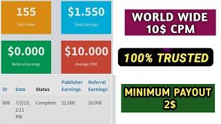 1k clicks = 10$ Best link shortener earn money 2023 in india | url shortener earn money